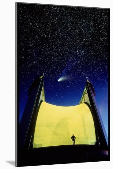 Telescope & Comet Hale-Bopp-David Nunuk-Mounted Photographic Print