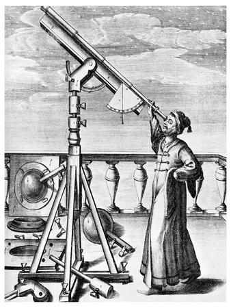 Telescope from Selenographia 1647 Giclee Print Johannes