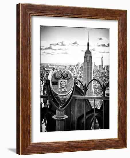 Telescope on the Obervatoire Deck, Top on the Rock at Rockefeller Center, Manhattan, New York-Philippe Hugonnard-Framed Photographic Print