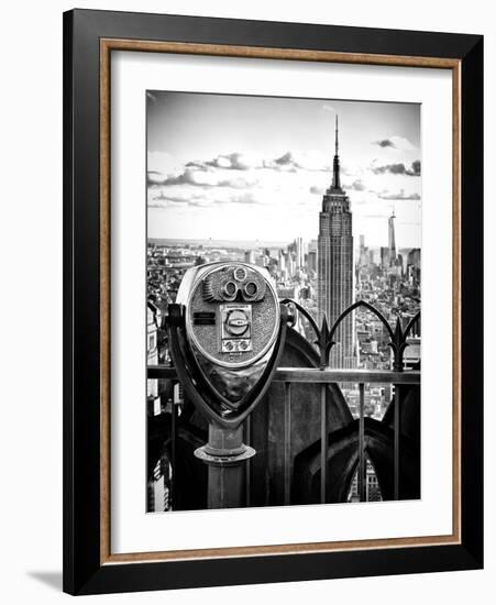 Telescope on the Obervatoire Deck, Top on the Rock at Rockefeller Center, Manhattan, New York-Philippe Hugonnard-Framed Photographic Print