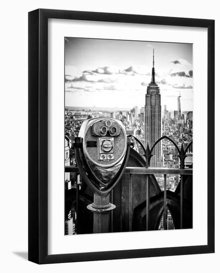 Telescope on the Obervatoire Deck, Top on the Rock at Rockefeller Center, Manhattan, New York-Philippe Hugonnard-Framed Photographic Print