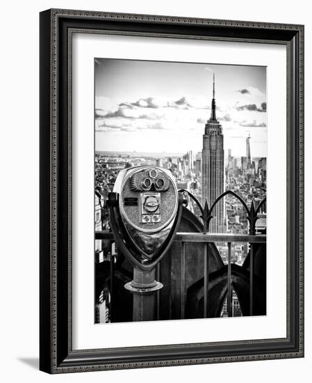 Telescope on the Obervatoire Deck, Top on the Rock at Rockefeller Center, Manhattan, New York-Philippe Hugonnard-Framed Photographic Print