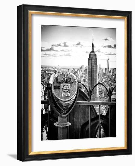 Telescope on the Obervatoire Deck, Top on the Rock at Rockefeller Center, Manhattan, New York-Philippe Hugonnard-Framed Photographic Print