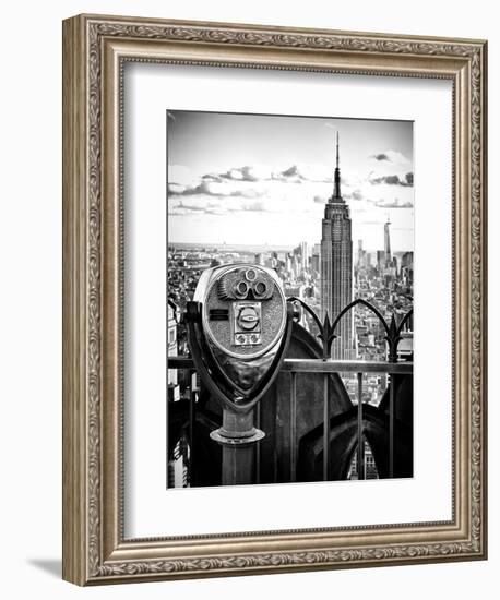 Telescope on the Obervatoire Deck, Top on the Rock at Rockefeller Center, Manhattan, New York-Philippe Hugonnard-Framed Photographic Print