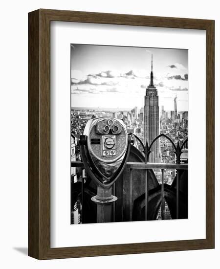 Telescope on the Obervatoire Deck, Top on the Rock at Rockefeller Center, Manhattan, New York-Philippe Hugonnard-Framed Photographic Print