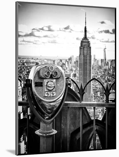 Telescope on the Obervatoire Deck, Top on the Rock at Rockefeller Center, Manhattan, New York-Philippe Hugonnard-Mounted Photographic Print