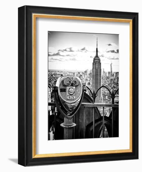 Telescope on the Obervatoire Deck, Top on the Rock at Rockefeller Center, Manhattan, New York-Philippe Hugonnard-Framed Photographic Print