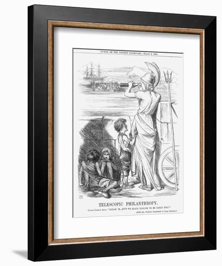 Telescopic Philanthropy, 1865-John Tenniel-Framed Giclee Print