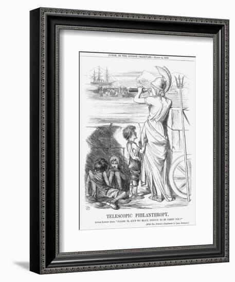 Telescopic Philanthropy, 1865-John Tenniel-Framed Giclee Print