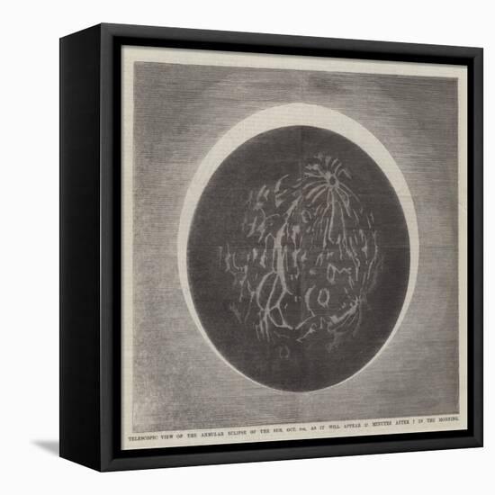 Telescopic View of the Annular Eclipse of the Sun-null-Framed Premier Image Canvas