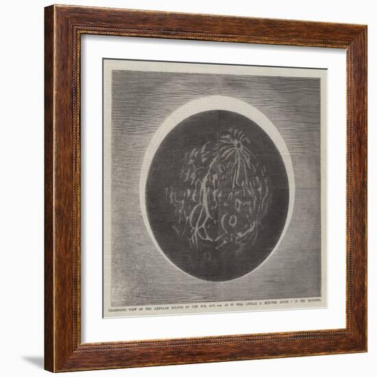 Telescopic View of the Annular Eclipse of the Sun-null-Framed Giclee Print