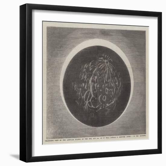 Telescopic View of the Annular Eclipse of the Sun-null-Framed Giclee Print