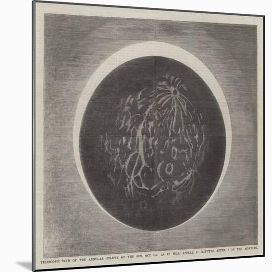 Telescopic View of the Annular Eclipse of the Sun-null-Mounted Giclee Print