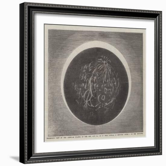 Telescopic View of the Annular Eclipse of the Sun-null-Framed Giclee Print