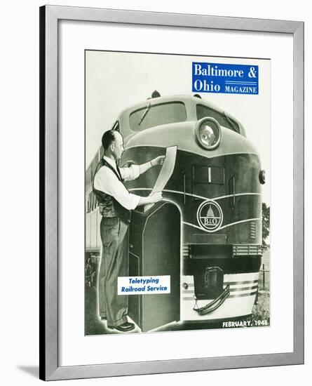 Teletyping Railroad Service-null-Framed Giclee Print