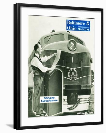 Teletyping Railroad Service-null-Framed Giclee Print