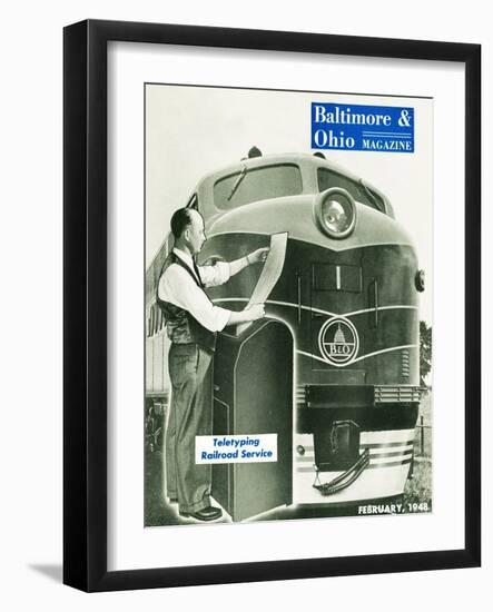 Teletyping Railroad Service-null-Framed Giclee Print