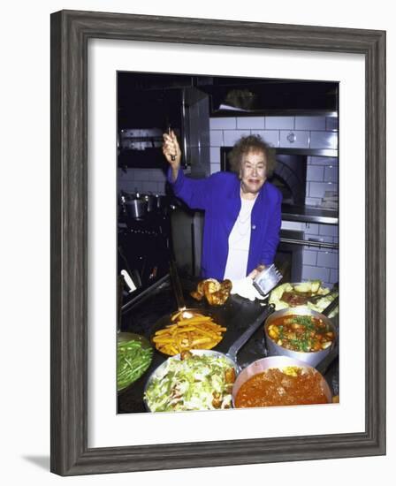 Television Cooking Expert Julia Child at Opening of Restaurant Eatzi's-Dave Allocca-Framed Premium Photographic Print