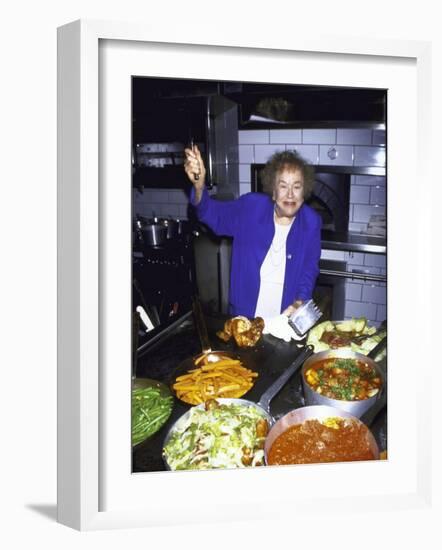 Television Cooking Expert Julia Child at Opening of Restaurant Eatzi's-Dave Allocca-Framed Premium Photographic Print