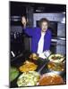 Television Cooking Expert Julia Child at Opening of Restaurant Eatzi's-Dave Allocca-Mounted Premium Photographic Print