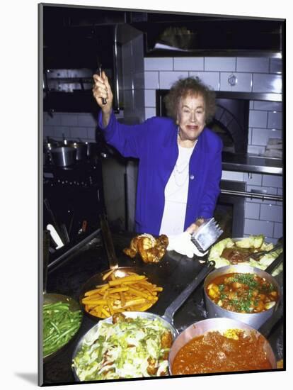 Television Cooking Expert Julia Child at Opening of Restaurant Eatzi's-Dave Allocca-Mounted Premium Photographic Print