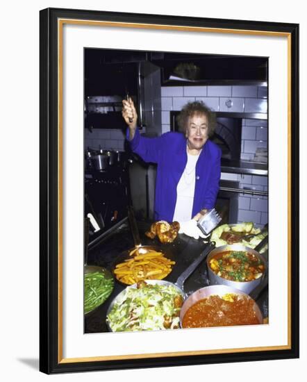 Television Cooking Expert Julia Child at Opening of Restaurant Eatzi's-Dave Allocca-Framed Premium Photographic Print