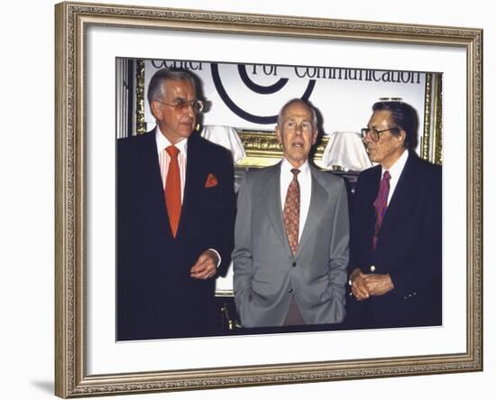 Television Personalities Ed Mcmahon and Johnny Carso with Producer Fred De Cordova-David Mcgough-Framed Premium Photographic Print