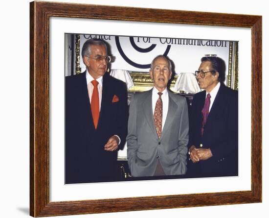 Television Personalities Ed Mcmahon and Johnny Carso with Producer Fred De Cordova-David Mcgough-Framed Premium Photographic Print