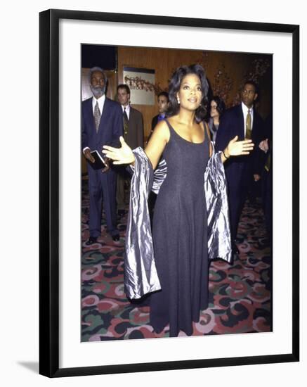 Television Personality Oprah Winfrey at Film Premiere of Her "Beloved"-Marion Curtis-Framed Premium Photographic Print