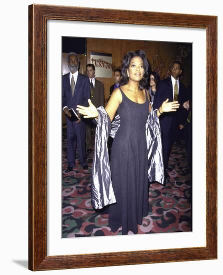 Television Personality Oprah Winfrey at Film Premiere of Her "Beloved"-Marion Curtis-Framed Premium Photographic Print