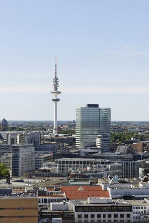 Television Tower And Rehabilitated Emporio Haus Aerial Shot
