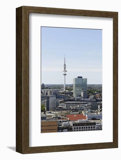 Television Tower and Rehabilitated Emporio Haus, Aerial Shot, Hanseatic City of Hamburg-Axel Schmies-Framed Photographic Print