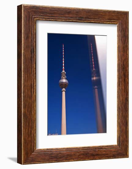 Television Tower at the Alexander Platz in Berlin-Thomas Ebelt-Framed Photographic Print