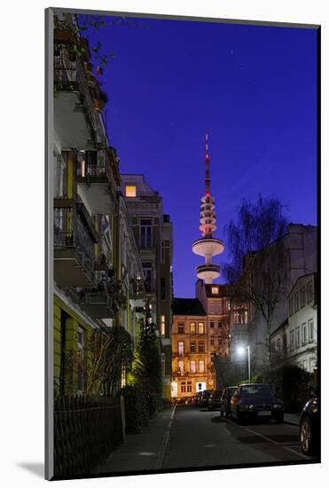 Television Tower, Narrow Alley with Residential Houses, Grindel, University District, Scene-Axel Schmies-Mounted Photographic Print