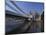 Telford Suspension Bridge, Opened in 1826, Crossing the River Conwy with Conwy Castle, Beyond-Nigel Blythe-Mounted Photographic Print