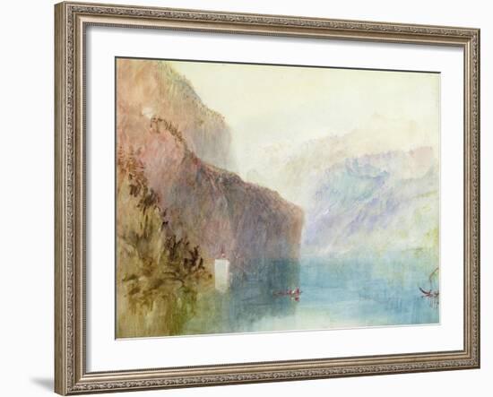 Tell's Chapel, Lake Lucerne, C.1841 (W/C with Pen on Paper)-J. M. W. Turner-Framed Giclee Print