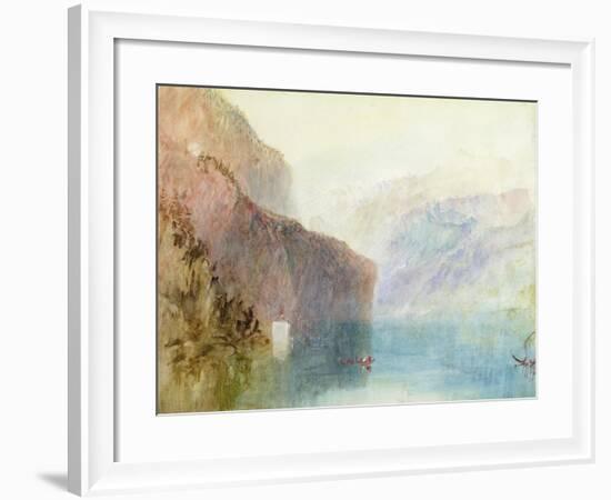 Tell's Chapel, Lake Lucerne, C.1841 (W/C with Pen on Paper)-J. M. W. Turner-Framed Giclee Print