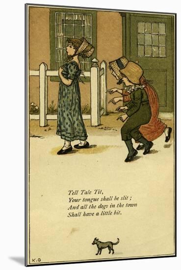 Tell Tale Tit nursery-Kate Greenaway-Mounted Giclee Print