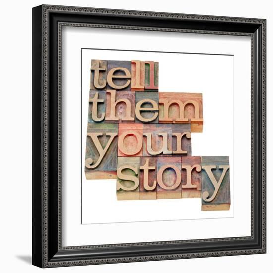 Tell Them Your Story-PixelsAway-Framed Art Print