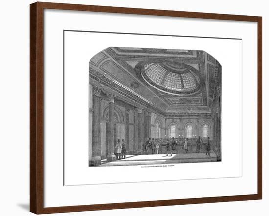 Telling Room, National Bank of Scotland, Glasgow, C1860-null-Framed Giclee Print