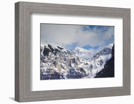 Telluride, Ajax Peak, Mountains, Colorado, USA-Walter Bibikow-Framed Photographic Print