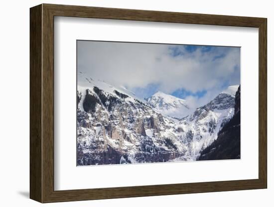 Telluride, Ajax Peak, Mountains, Colorado, USA-Walter Bibikow-Framed Photographic Print