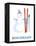 Telluride, Colorado, Snowman with Skis-Lantern Press-Framed Stretched Canvas