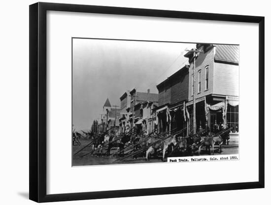 Telluride, Colorado - View of a Pack Train-Lantern Press-Framed Art Print