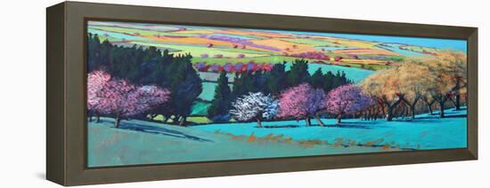 Teme Valley April (Acrylic on Board)-Paul Powis-Framed Premier Image Canvas