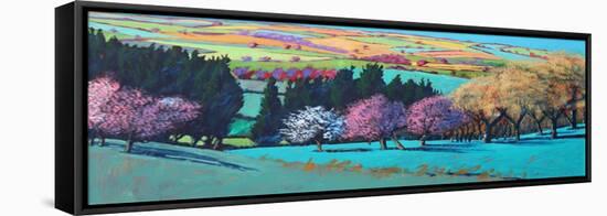 Teme Valley April (Acrylic on Board)-Paul Powis-Framed Premier Image Canvas