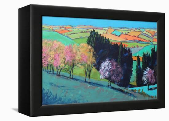 Teme Valley Blossom (Acrylic on Board)-Paul Powis-Framed Premier Image Canvas