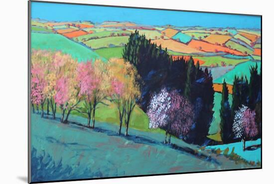 Teme Valley Blossom (Acrylic on Board)-Paul Powis-Mounted Giclee Print