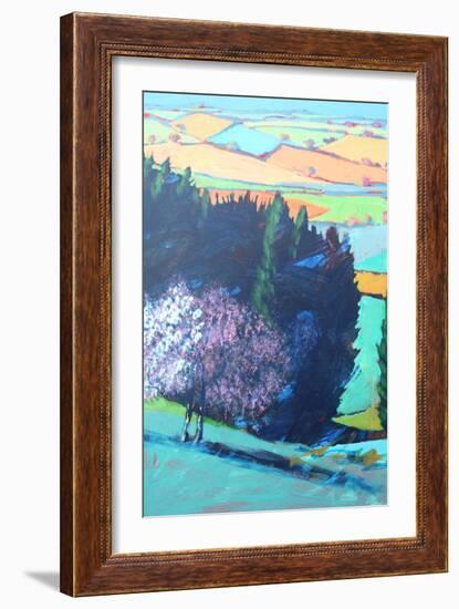 Teme Valley Blossom close up 1 (Acrylic on Board)-Paul Powis-Framed Giclee Print