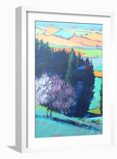 Teme Valley Blossom close up 1 (Acrylic on Board)-Paul Powis-Framed Giclee Print
